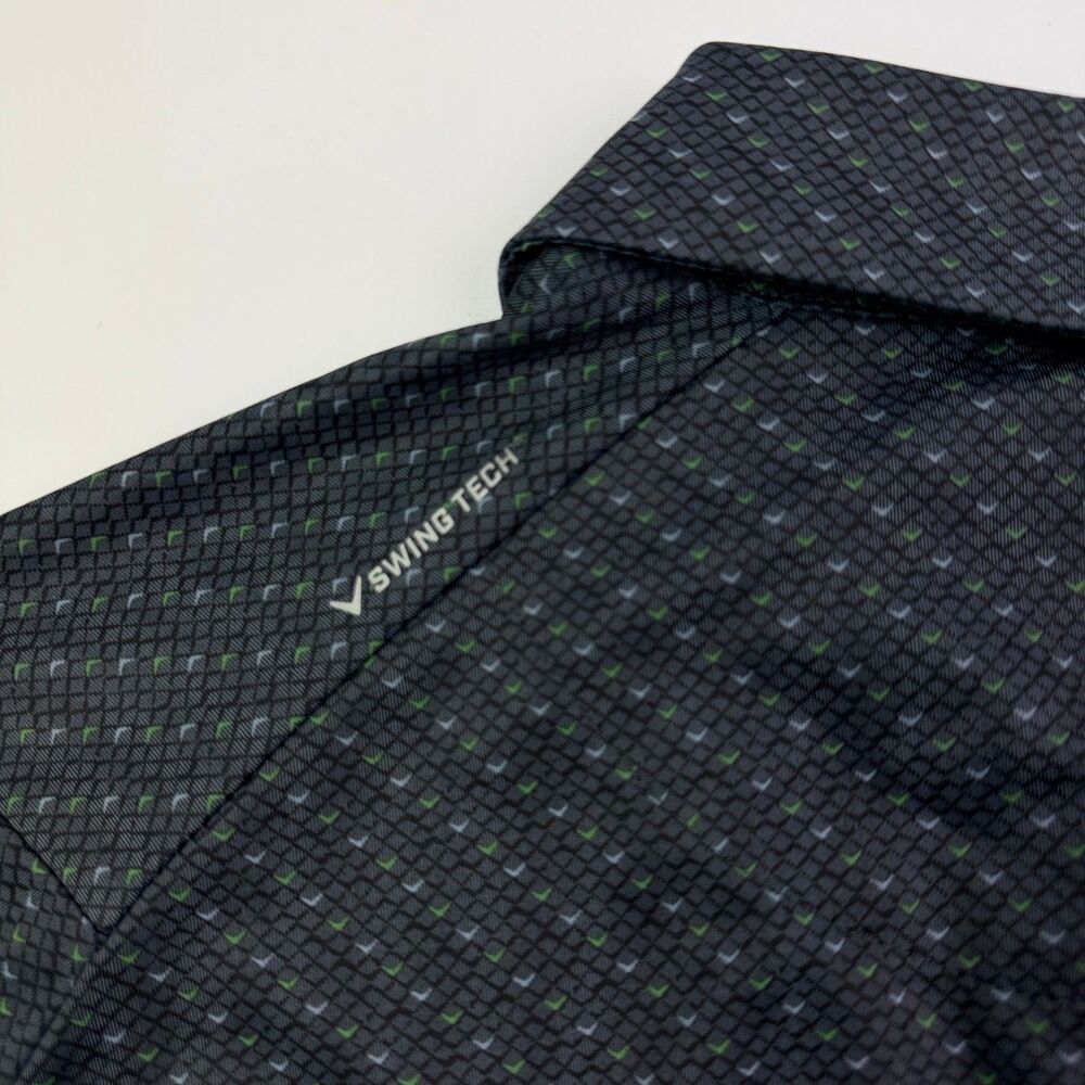 Callaway Gray Geometric Opti Dri Golf Polo Large - Picture 3 of 11